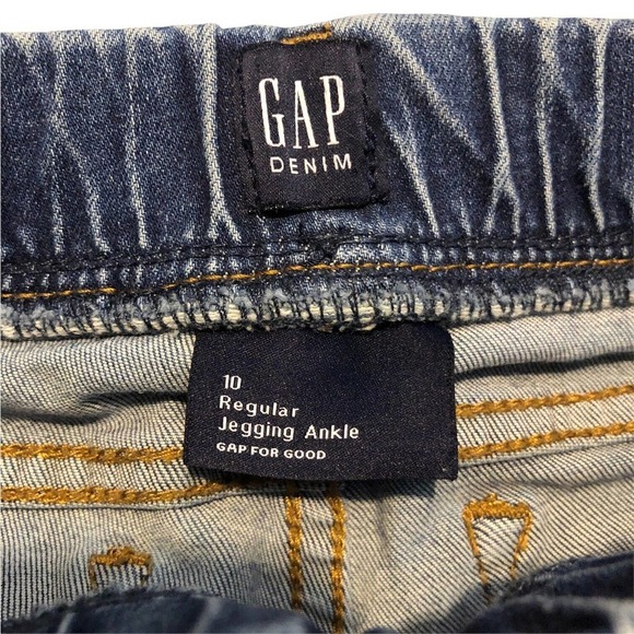 Gap Denim Girl Jegging Ankle SZ 10 Regular Denim Light Wash Pull On Easy Off - Picture 9 of 12